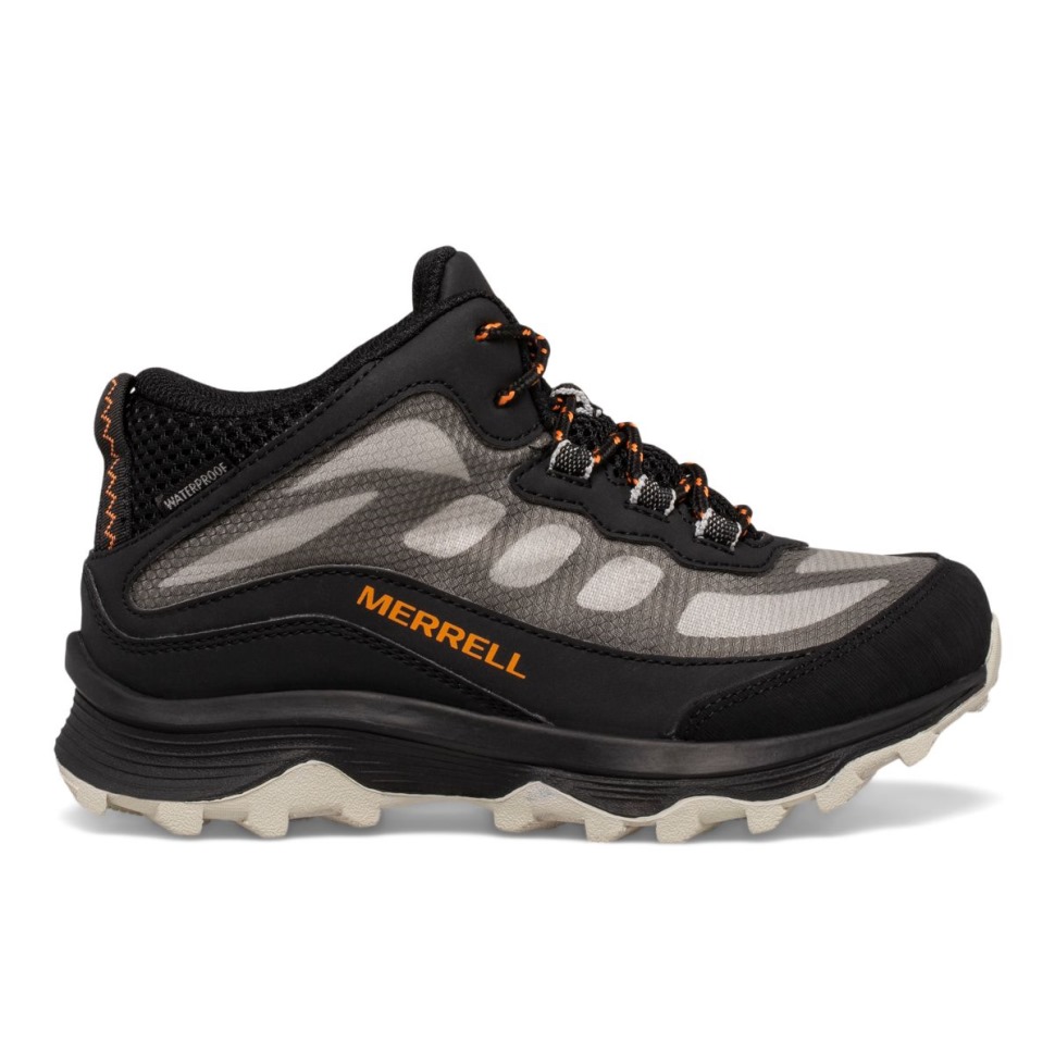 Veľký Detský Moab Speed Mid Vodeodolný Merrell Black