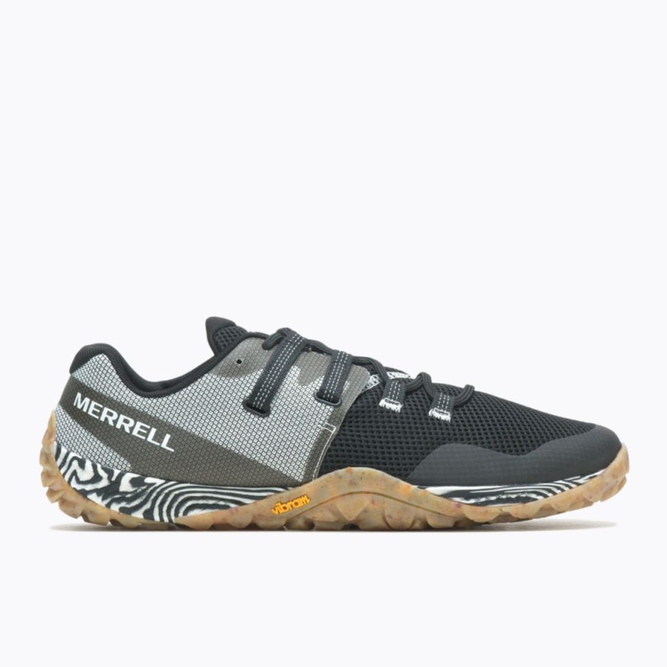 Pánske Trailové Rukavice 6 Eco Dye Black White Merrell