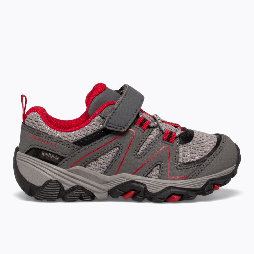 Merrell Grey Red Black Little Deck's Trail Quest Jr.