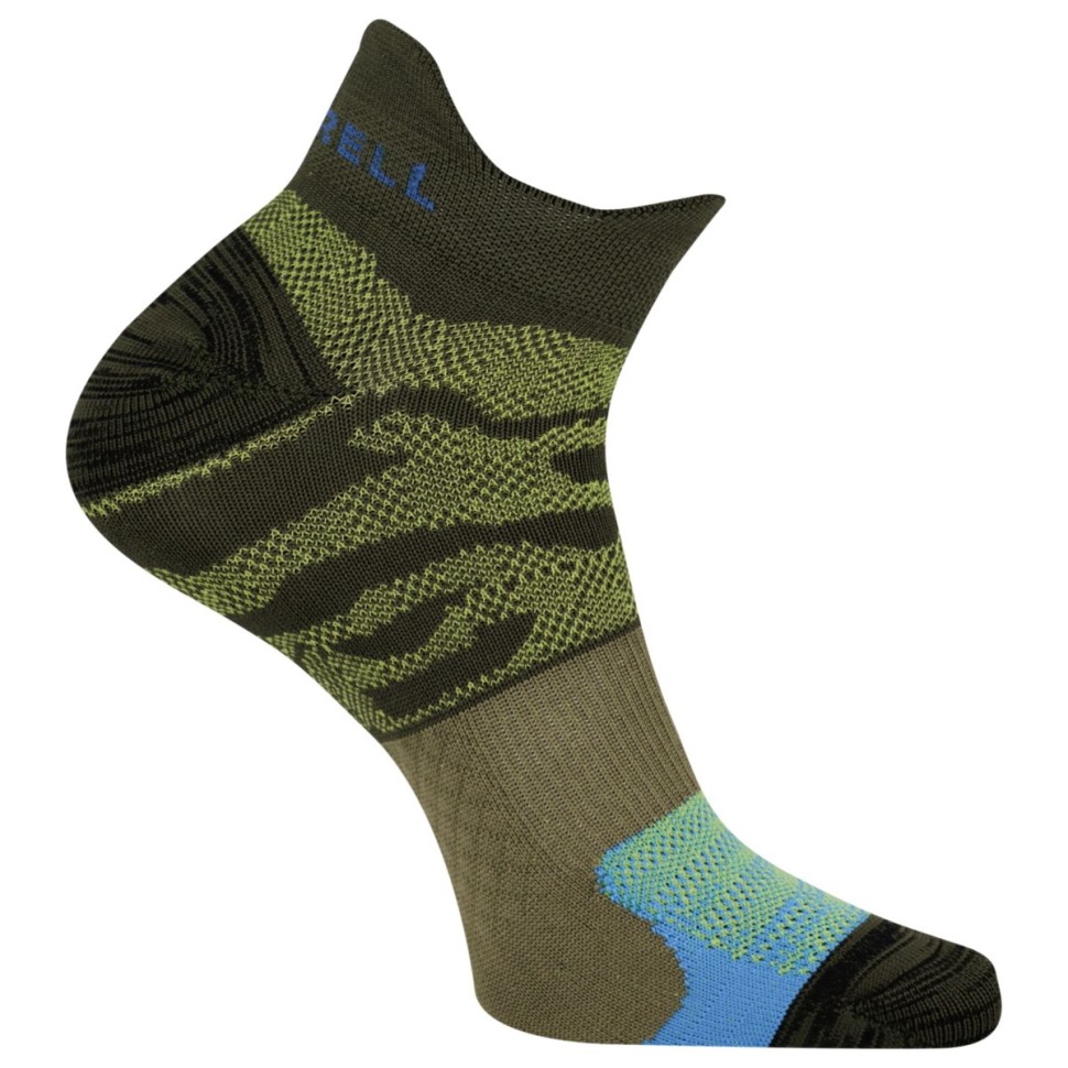 Trailové Rukavice Nízkeho Strihu Dvojitá Ponožka Olivová Merrell